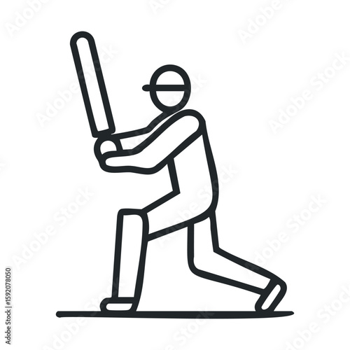 Exciting cricket player ready to hit on the field during a match