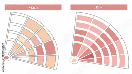 Peach and pink color palette guide for designers, artists, and decorators seeking harmonious color schemes ideas
