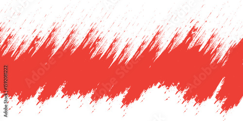 Diagonal Red Brush Stroke Texture on White Background, Perfect for Abstract Design, Grunge Art Projects, Creative Textures, and Bold Visual Elements in Digital or Print Media.