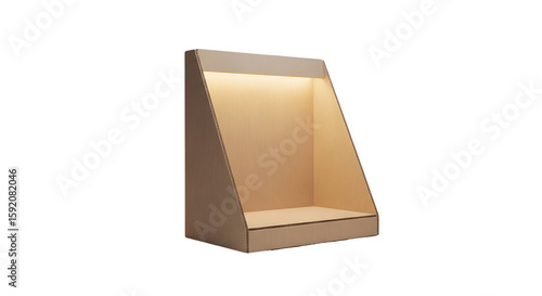 Beige wooden display case