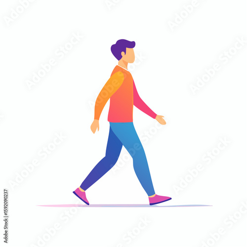 Boys walking around having fun