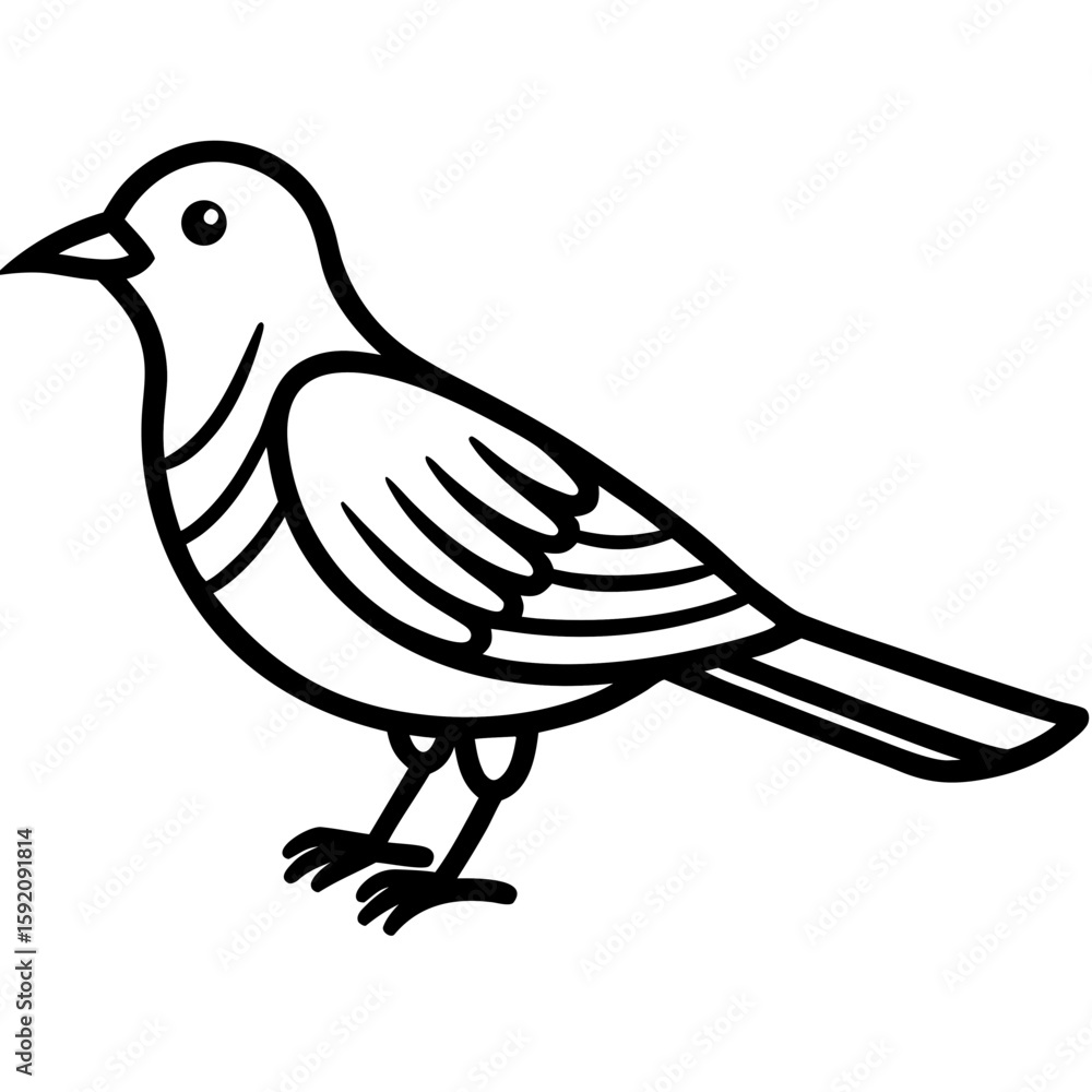 Fototapeta premium Cuckoo vector illustration perfect for posters, icon, t-shirts, cards, wall art prints and ai design.