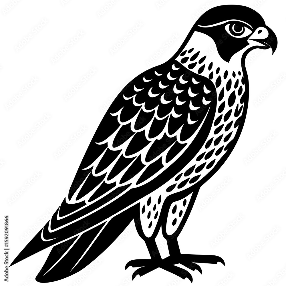Fototapeta premium Falcon vector illustration perfect for posters, icon, t-shirts, cards, wall art prints and ai design.
