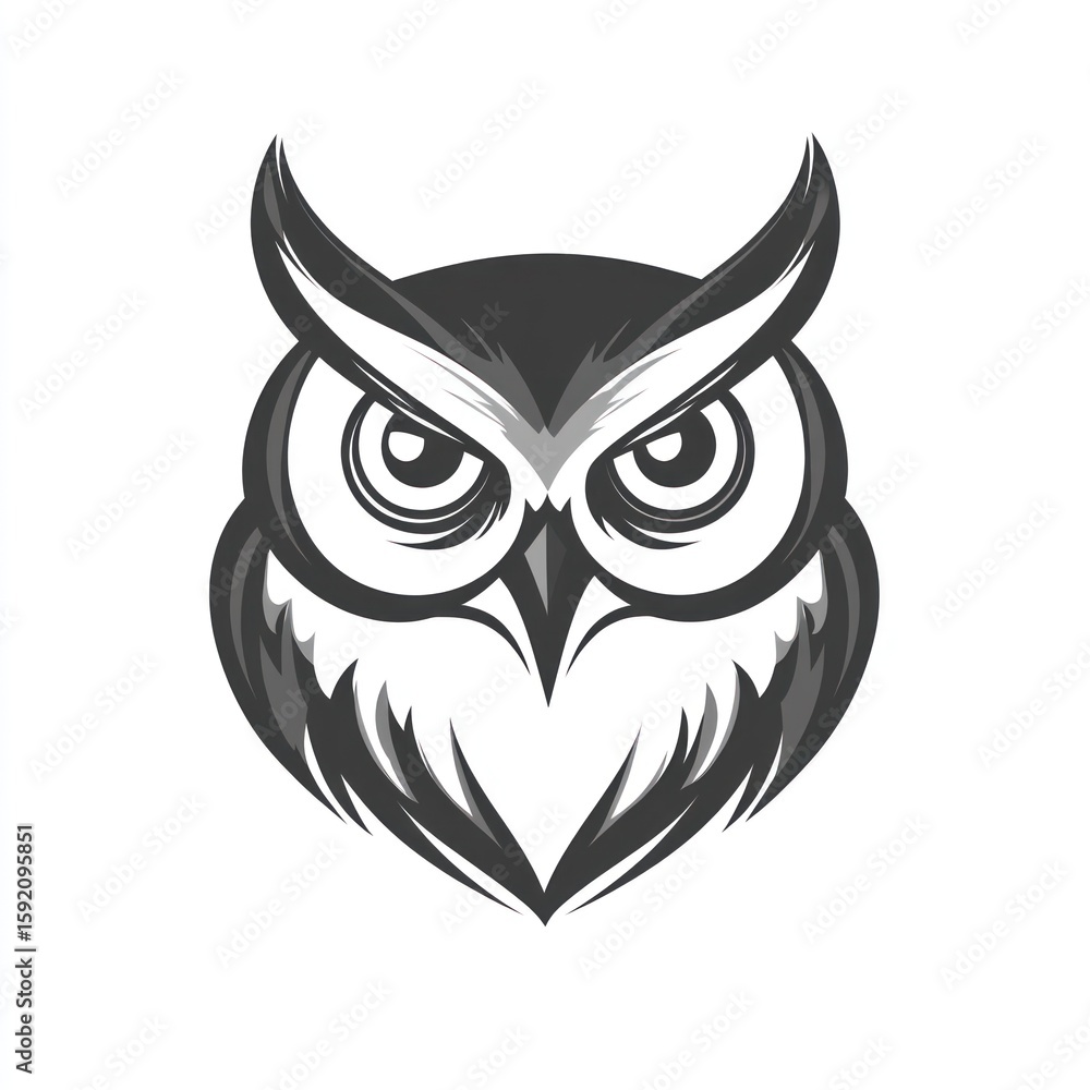 Naklejka premium Owl head graphic design (1)