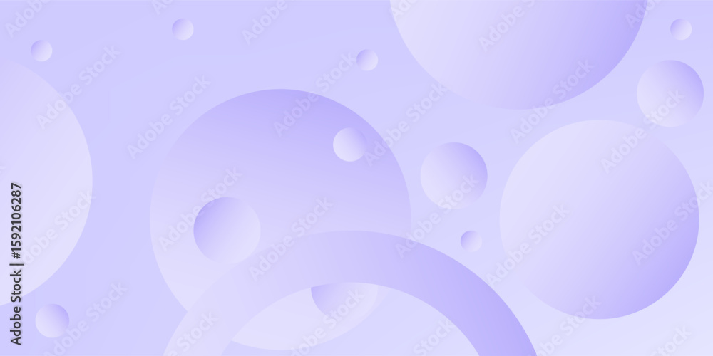 3d sphere lavender color background. Flying abstract balls, geometric round shapes with glossy glow and gradient. Lilac or purple design template. Modern minimal art backdrop with circle, orb, bubbles
