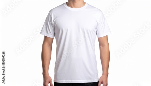 Wallpaper Mural White t-shirt on mannequin blank cotton apparel template Torontodigital.ca