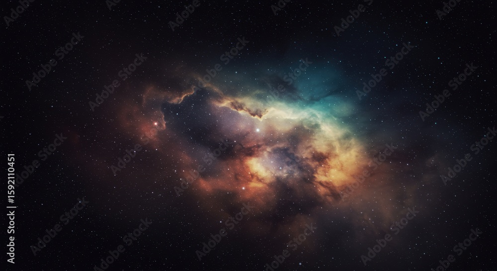 Fototapeta premium Abstract colorful nebula