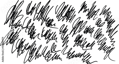 Abstract scribbles create a chaotic yet intriguing design, perfect for artistic backgrounds or creative projects with bold expression.
