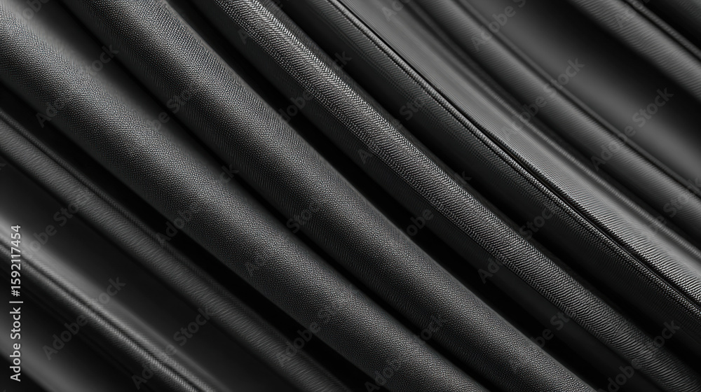 Fototapeta premium Close-up of Black Zipper with Textured Surface
