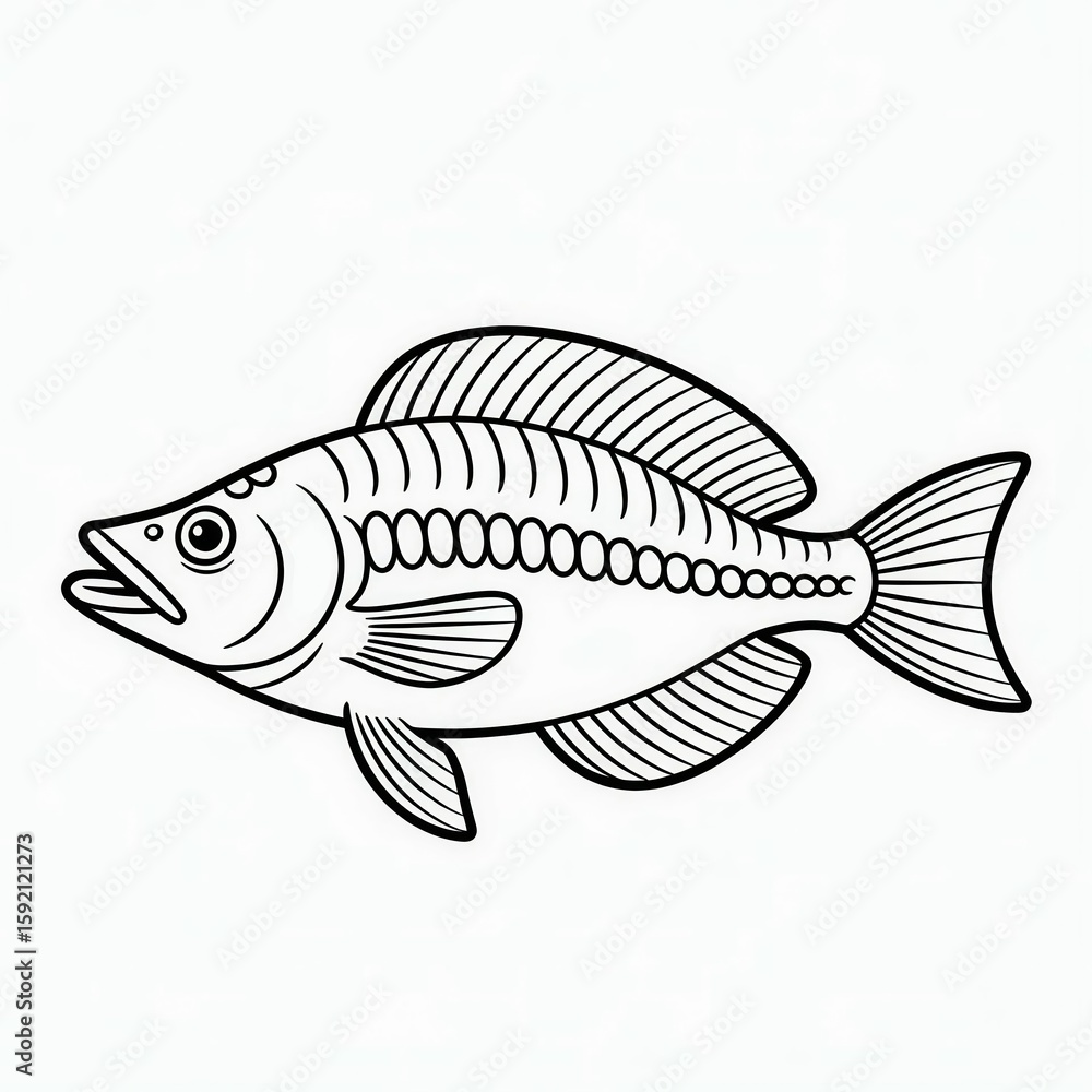Fototapeta premium fish coloring 