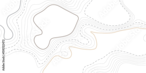 Topographic map background geographic line map with elevation assignments. Modern design with White background with topographic wavy pattern design.paper texture Imitation of a geographical map shades