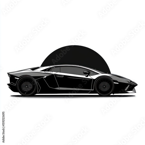 Silhouette of a sleek sports car (1)