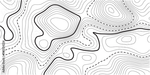Topographic map background geographic line map with elevation assignments. Modern design with White background with topographic wavy pattern design.paper texture Imitation of a geographical map shades