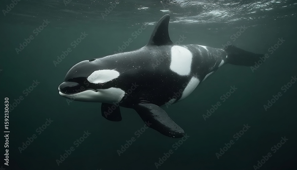 Obraz premium Orca Underwater Swim.