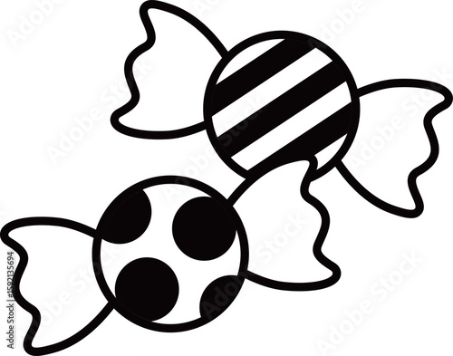 キャンディのアイコン　モノトーン