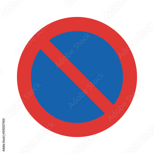 Free Download No parking sign with red circle and diagonal slash - GFXLoad