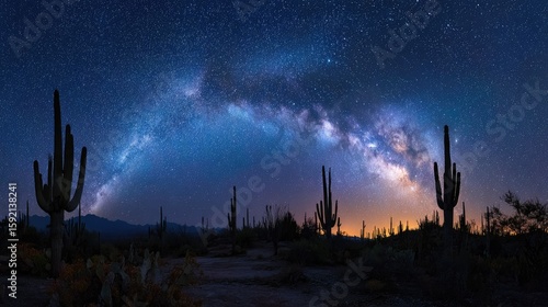 Milky Way over desert cacti (1)