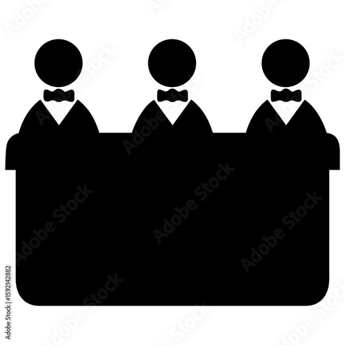 Front Desk Black Icon