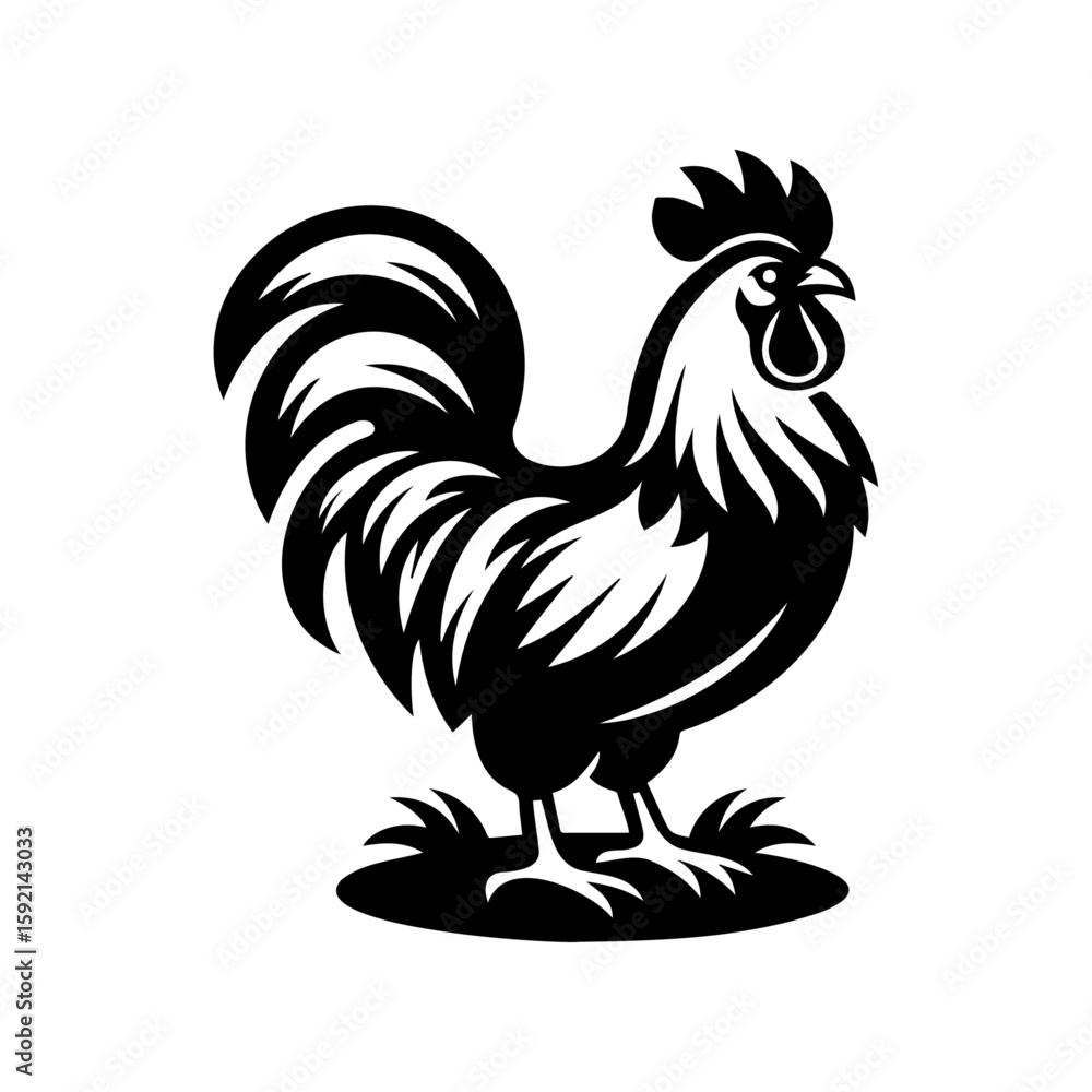 Fototapeta premium Rooster isolated on a white background