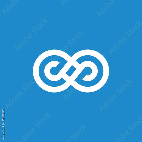 Abstract Infinity Symbol Logo Design Vector Template