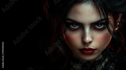 Wallpaper Mural Dark, captivating female portrait Torontodigital.ca