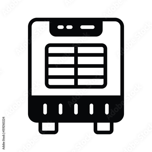 A trendy glyph icon of portable air cooler