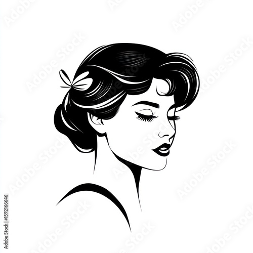 Elegant woman's profile (7)