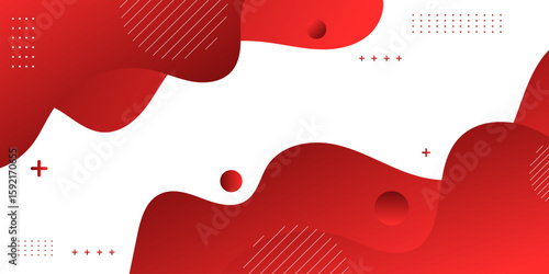 Red abstract fluid background with bold waves, energetic design for promotions or digital banner