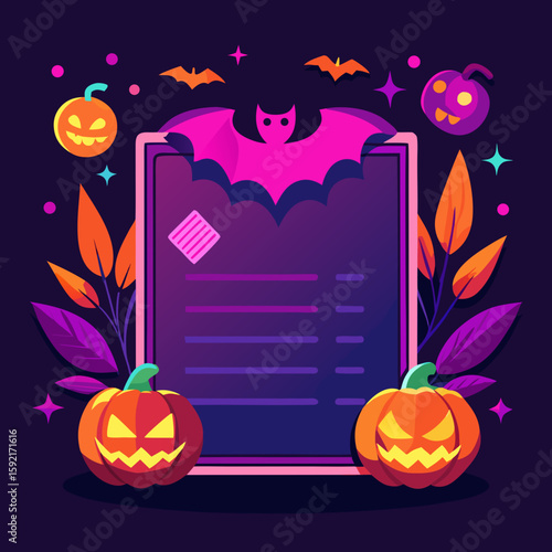 halloween background with pumpkin