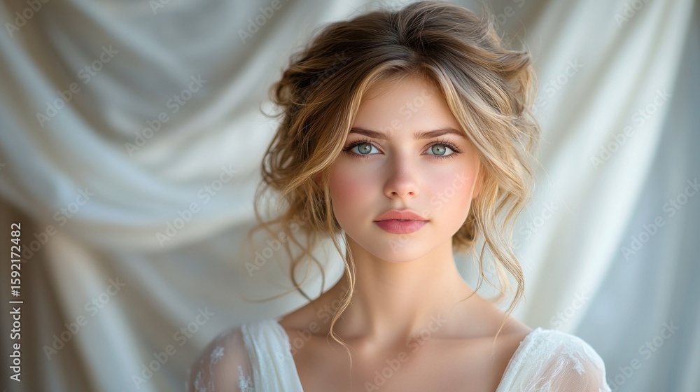 Elegant woman with updo Elegant woman with updo