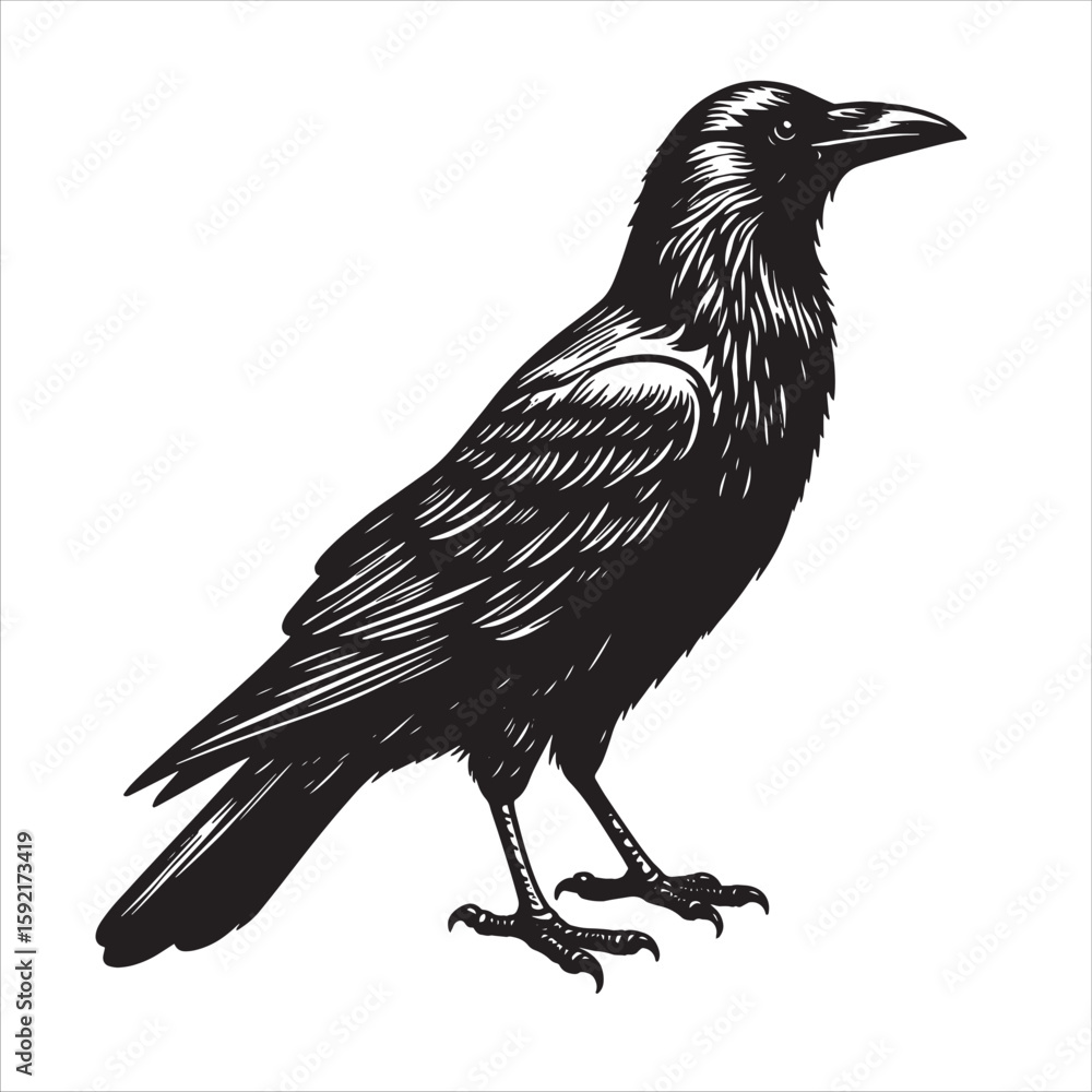 Fototapeta premium Crow svg
