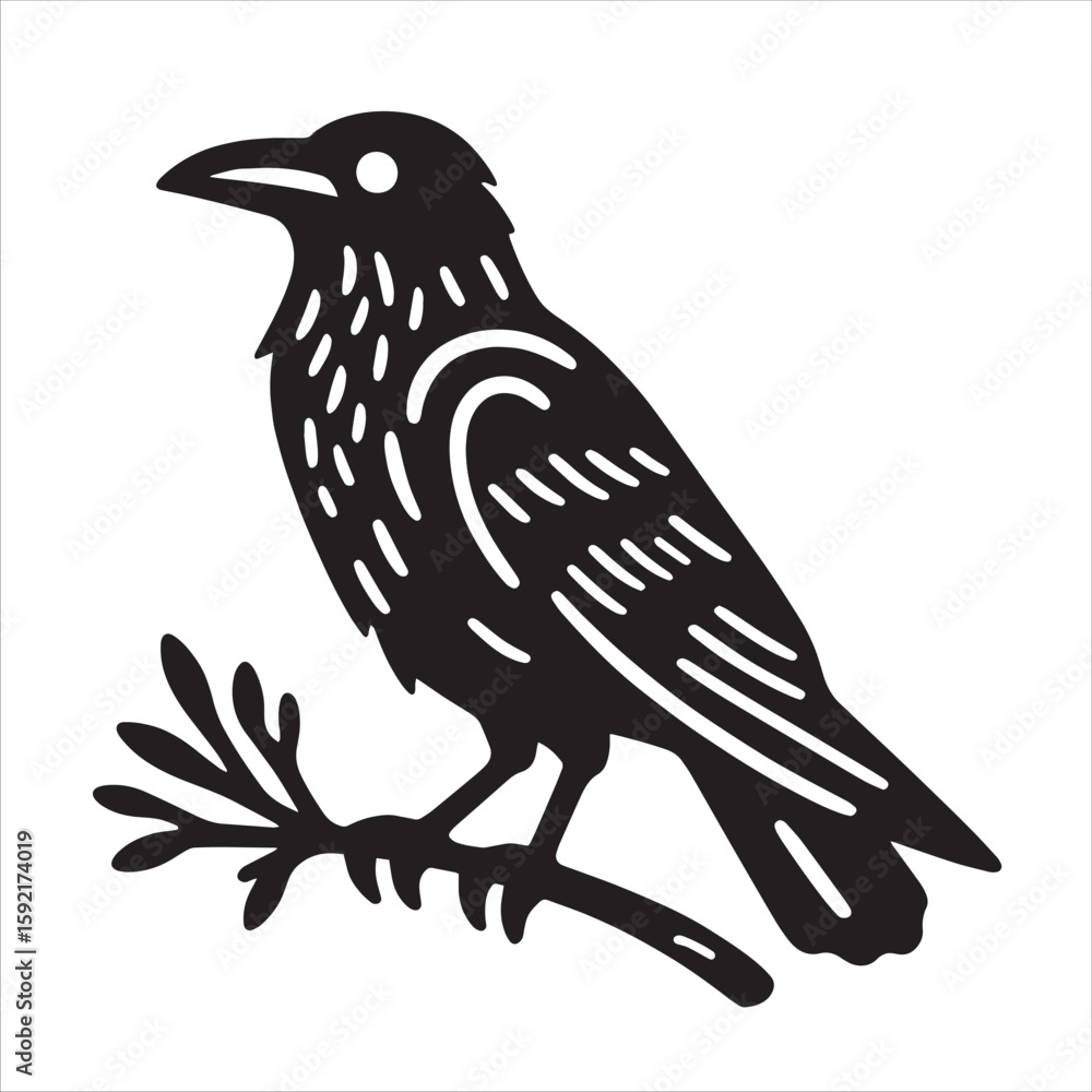 Naklejka premium Crow svg
