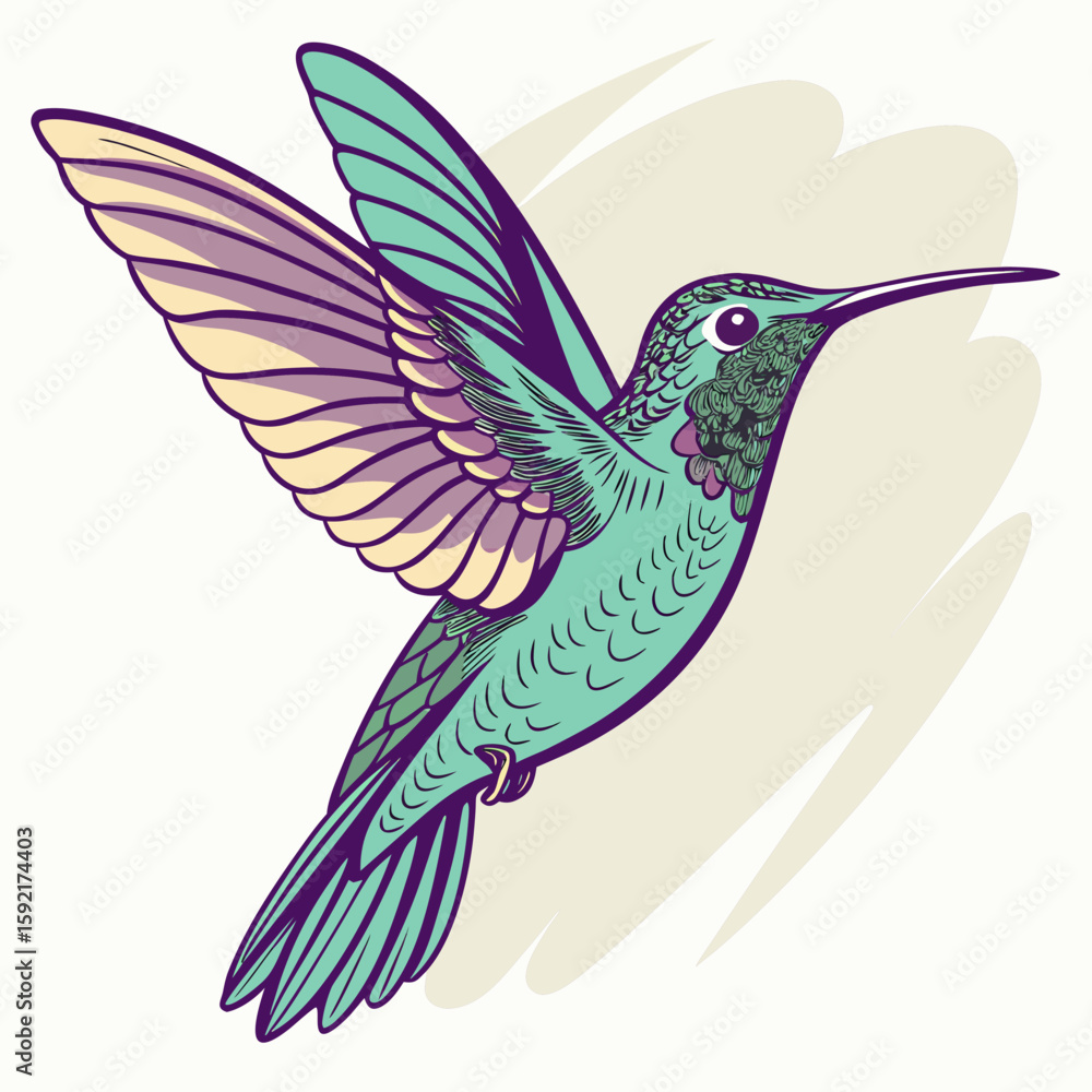 Obraz premium humming bird mis flight