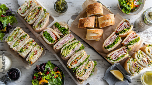 Freshly Made Sandwiches with Vegetables and Healthy Ingredients