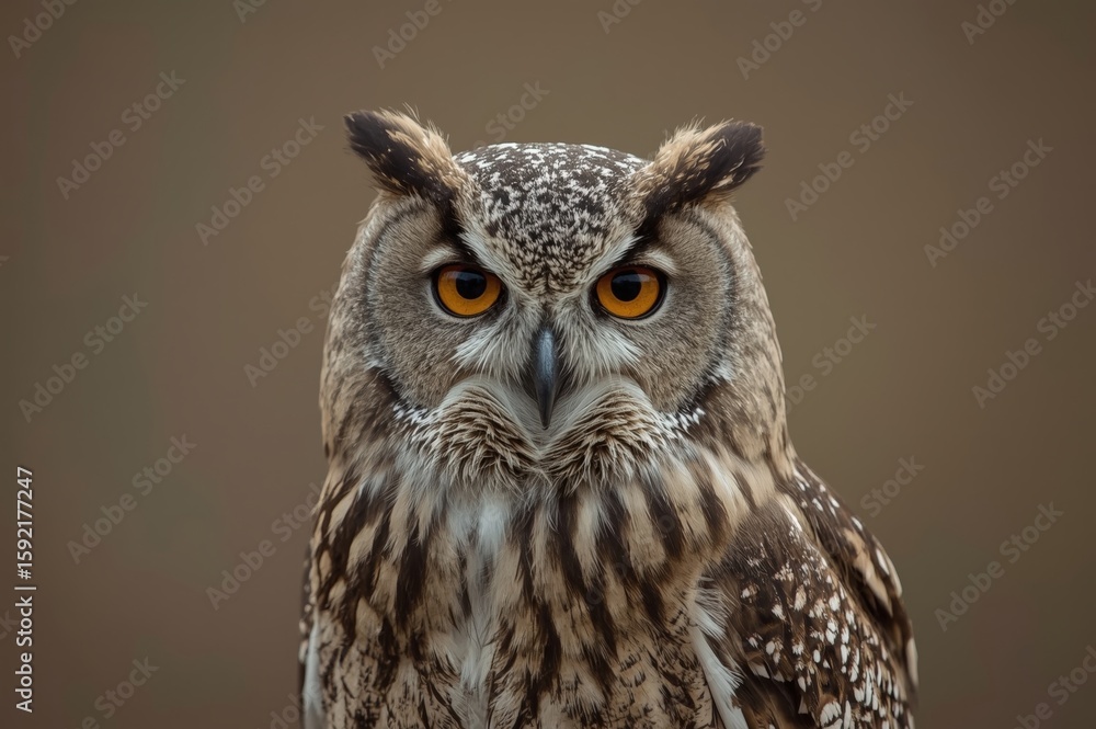 Obraz premium Eagle owl portrait majestic wildlife bird nature photography predator raptor feathers eyes beak hunting nocturnal animal wilderness 