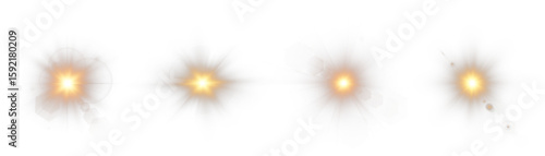 Stock royalty free. PNG sun isolated on transparent background. Gold Flare and Glare. Overlay sun, Sunrays, and Glare in PNG Format. Light with Sun Glare. Vector illustration