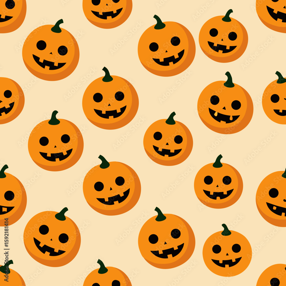 Fototapeta premium halloween pumpkins pattern