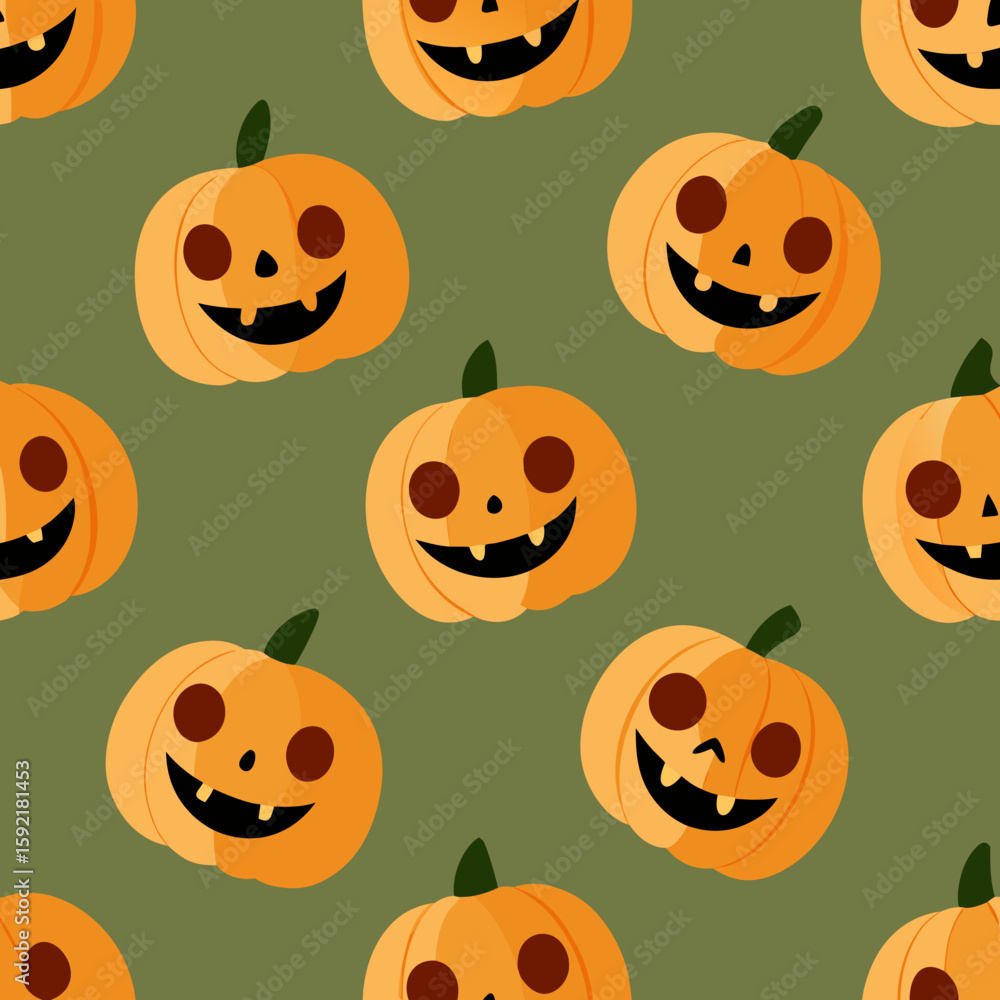 Fototapeta premium halloween pumpkins pattern