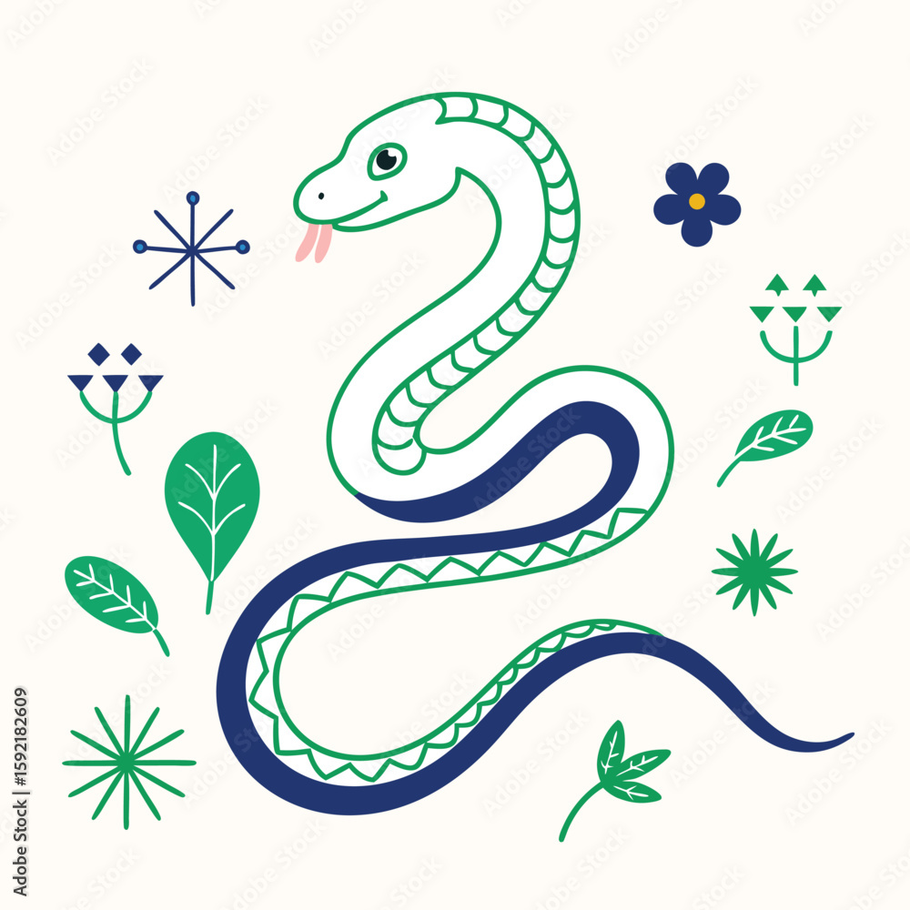 Obraz premium snake in a circle