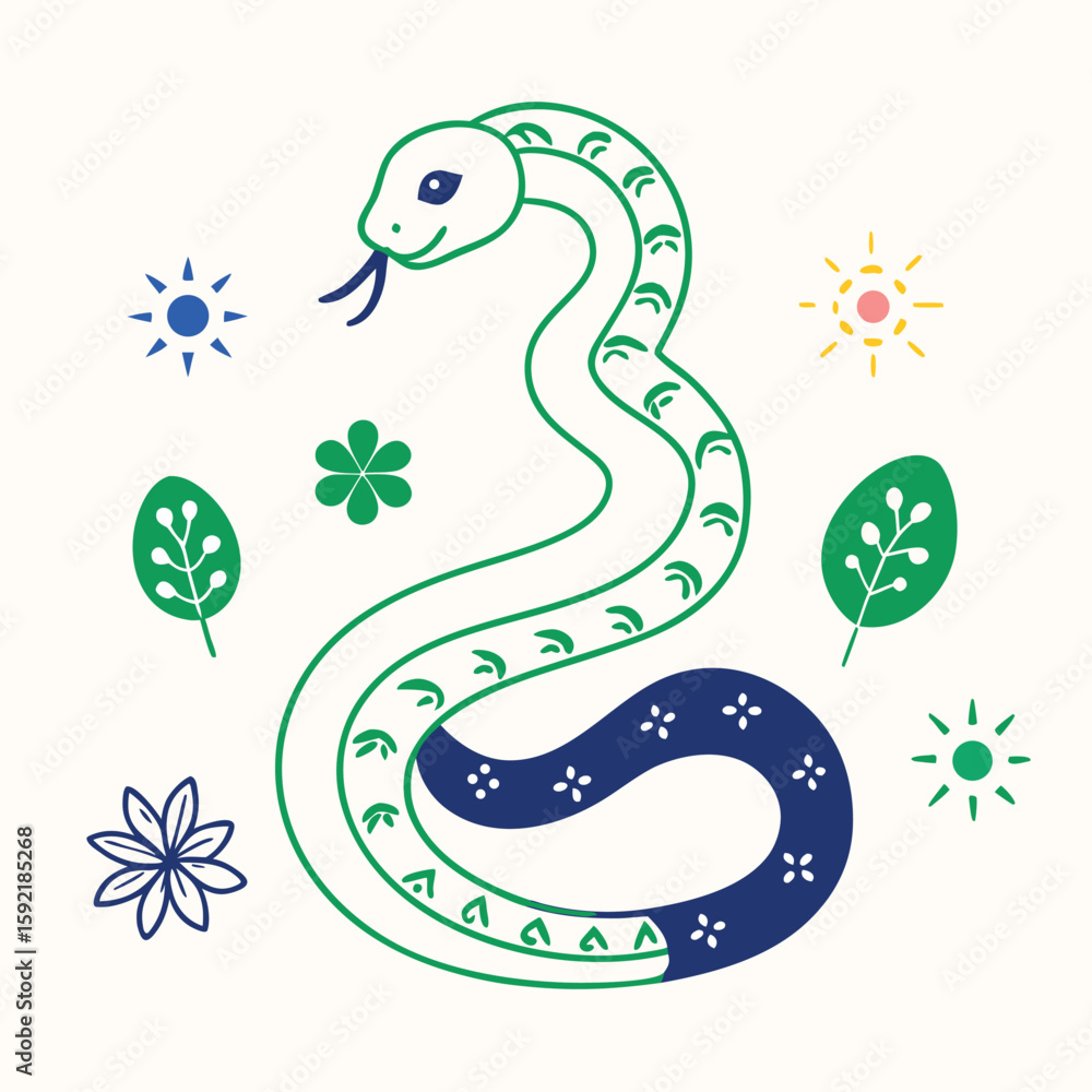 Obraz premium snake 2013 year of the snake