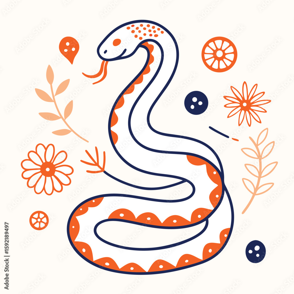 Obraz premium snake in the shape of a snake
