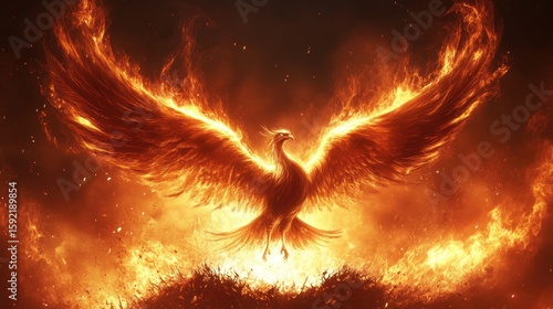 Fiery Phoenix rising