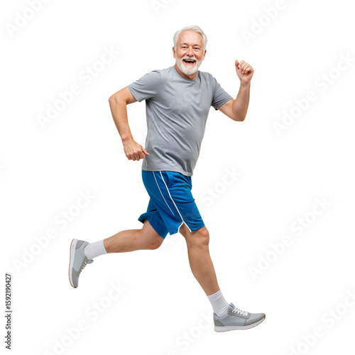 Wallpaper Mural Dynamic Elderly Runner: Embracing Fitness and Positivity in Motion Torontodigital.ca