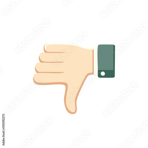 Thumb down hand gesture disapproval sign bad rating symbol feedback dislike icon
