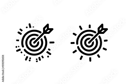 Target Achievement Hit Your Goals with Focused Precision Using Arrow Vector Icons