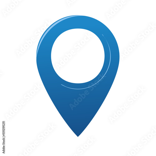 Blue gradient map pin icon illustration; location, geo-location, pinpoint, navigation symbol