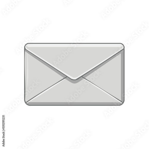 Closed Grey Envelope Illustration Mail Letter Communication Concept