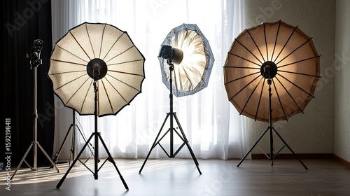 Minimalist studio setup with clean design and soft lighting, embodying modern simplicity and focus.