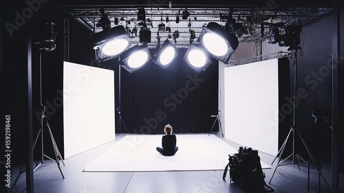 Minimalist studio setup with clean design and soft lighting, embodying modern simplicity and focus.