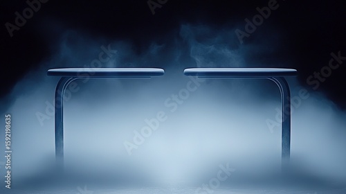 Minimalist studio setup with clean design and soft lighting, embodying modern simplicity and focus.